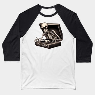 Skeletal Spin Baseball T-Shirt